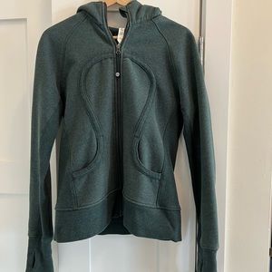 Lululemon forest green scuba hoodie size 10